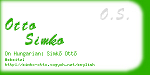 otto simko business card