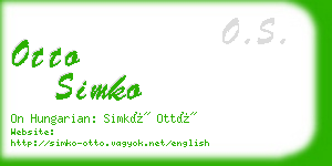 otto simko business card